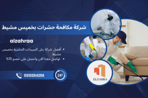 شركة مكافحة حشرات بخميس مشيط – فريق محترف لرش المبيدات وتنظيف المنازل باستخدام معدات حديثة – خصم 15% على خدمات المكافحة من شركة الزهراء.