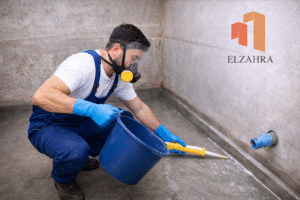 شركة عزل وتنظيف خزانات بحي العرايسة تجهيز الخزان الأرضي لمرحلة التعقيم والعزل بعد التنظيف باستخدام معدات متخصصة وبطريقة احترافية