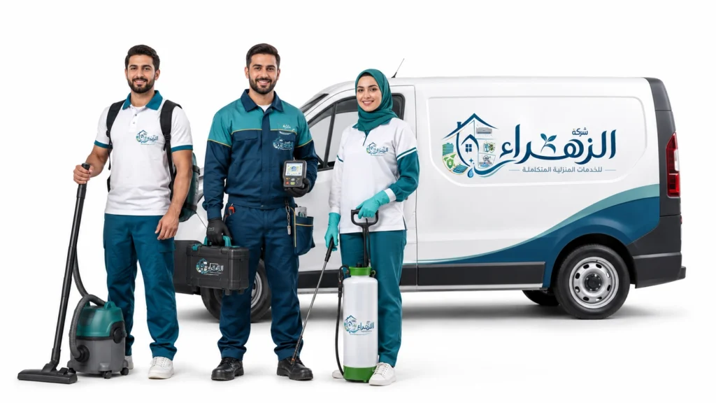 فريق شركة الزهراء المتخصص في تقديم الخدمات المنزلية المتكاملة